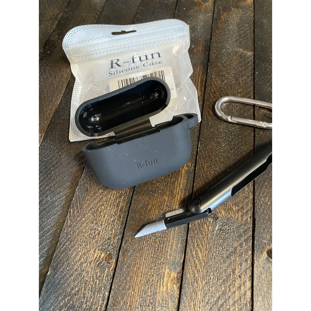 Silicone Case For AirPods Pro 2nd/1st Generation Black With Cleaner Kit